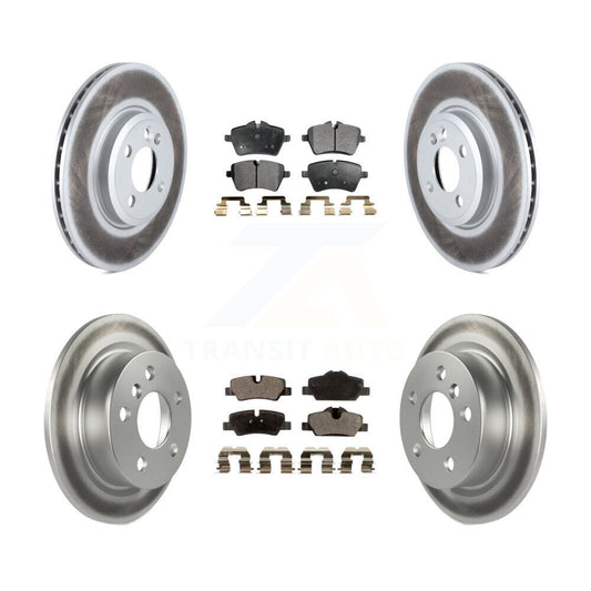 [Avant + Arrière] Kit de disque (revêtu) et plaquette (semi-métallique) de frein pour 2015 Mini Cooper 2.0L 1.5L avec 294mm Diameter Rotor KGF-101009