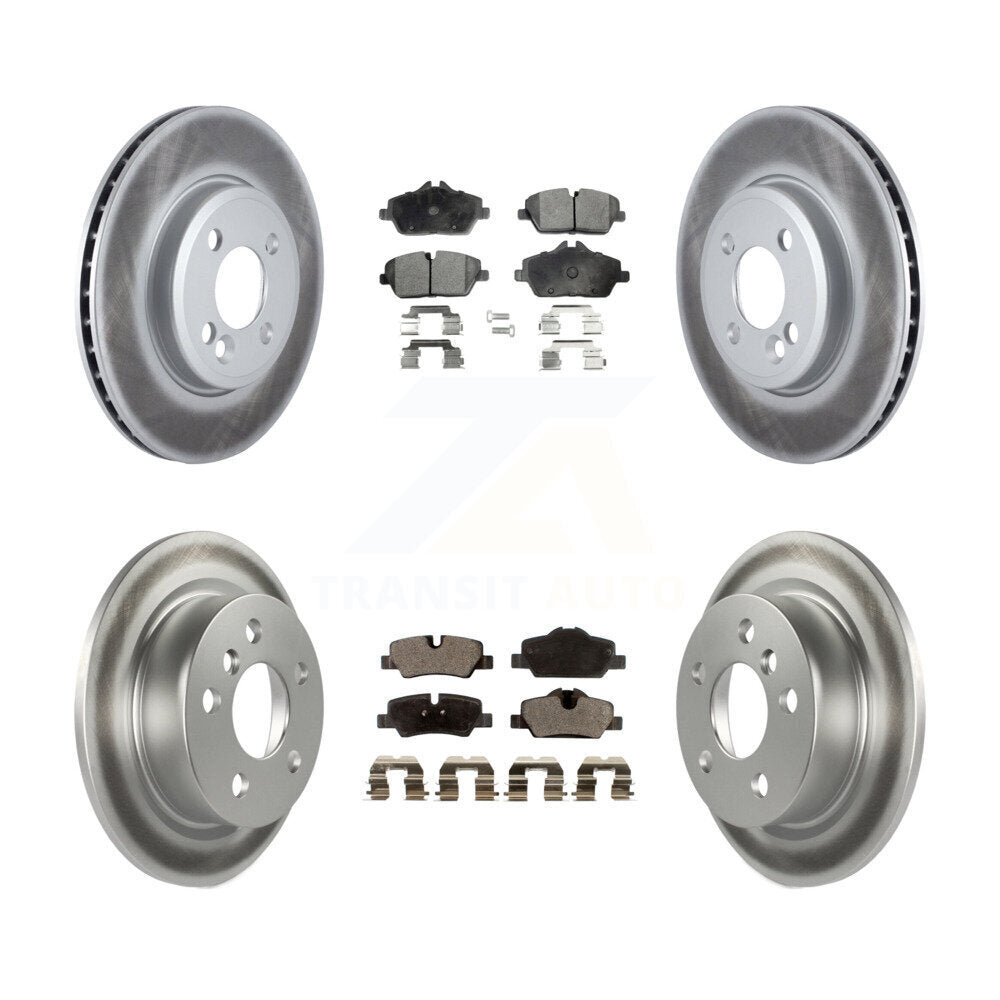 [Avant + Arrière] Kit de disque (revêtu) et plaquette (semi-métallique) de frein pour 2015 Mini Cooper 2.0L 1.5L avec 280mm Diameter Rotor KGF-101012