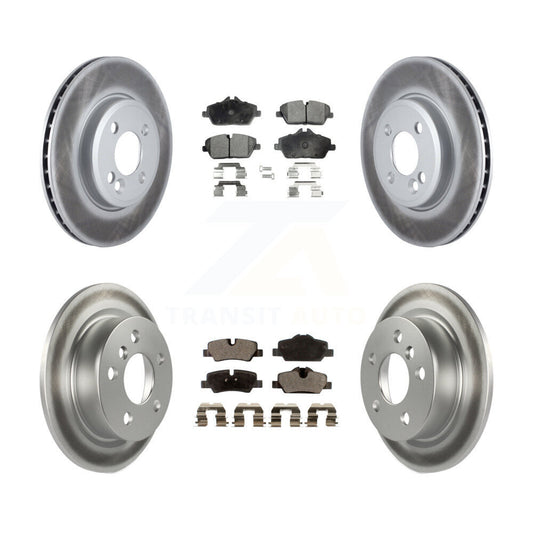 [Avant + Arrière] Kit de disque (revêtu) et plaquette (semi-métallique) de frein pour 2015 Mini Cooper 2.0L 1.5L avec 280mm Diameter Rotor KGF-101012