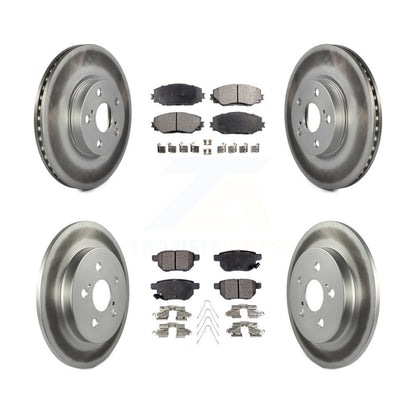 [Avant + Arrière] Kit de disque (revêtu) et plaquette (semi-métallique) de frein pour Toyota Corolla Matrix Pontiac Vibe KGF-101015