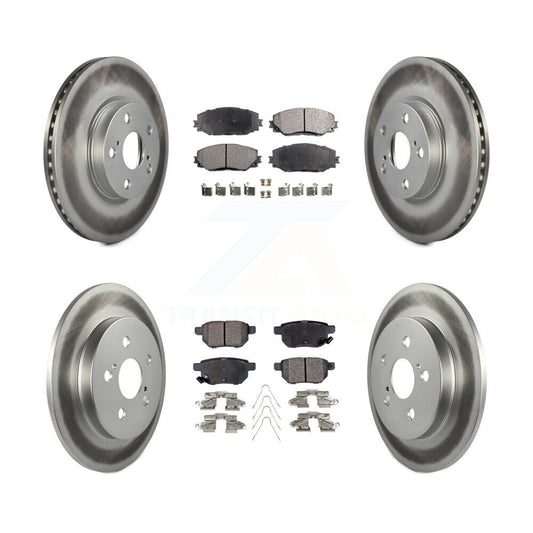 [Avant + Arrière] Kit de disque (revêtu) et plaquette (semi-métallique) de frein pour Toyota Corolla Matrix Pontiac Vibe KGF-101015