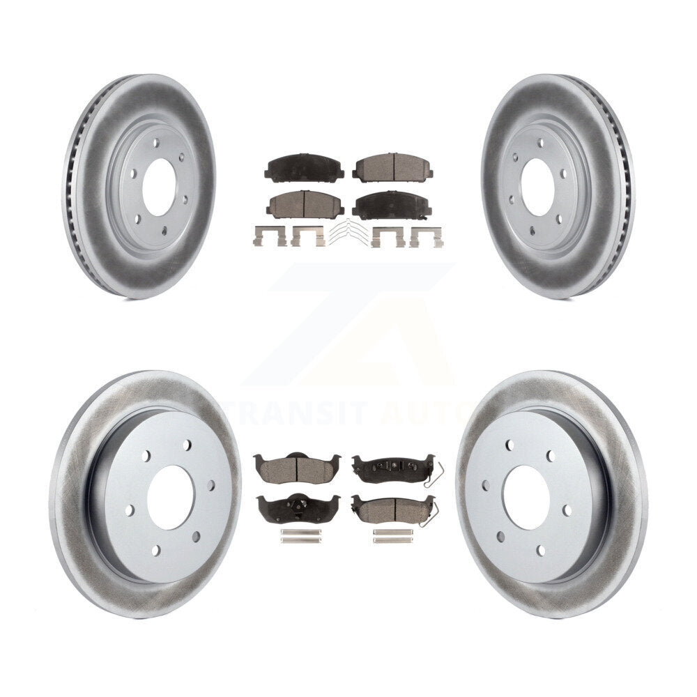 [Avant + Arrière] Kit de disque (revêtu) et plaquette (semi-métallique) de frein pour Nissan Titan Armada Infiniti QX56 INFINITI TITAN KGF-101017