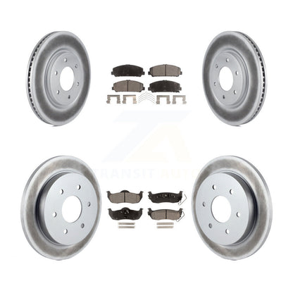 [Avant + Arrière] Kit de disque (revêtu) et plaquette (semi-métallique) de frein pour Nissan Titan Armada Infiniti QX56 INFINITI TITAN KGF-101017