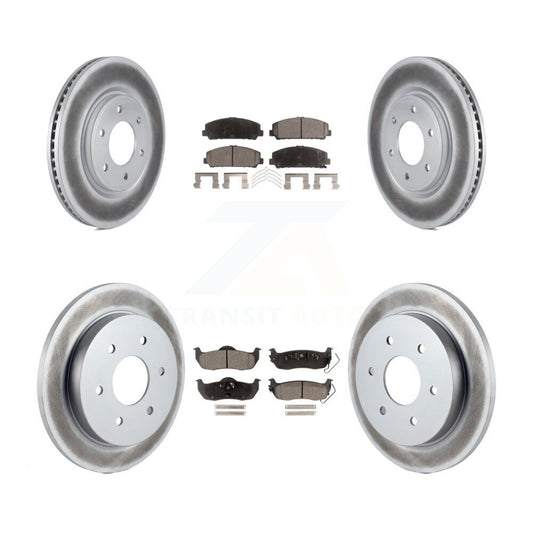 [Avant + Arrière] Kit de disque (revêtu) et plaquette (semi-métallique) de frein pour Nissan Titan Armada Infiniti QX56 INFINITI TITAN KGF-101017