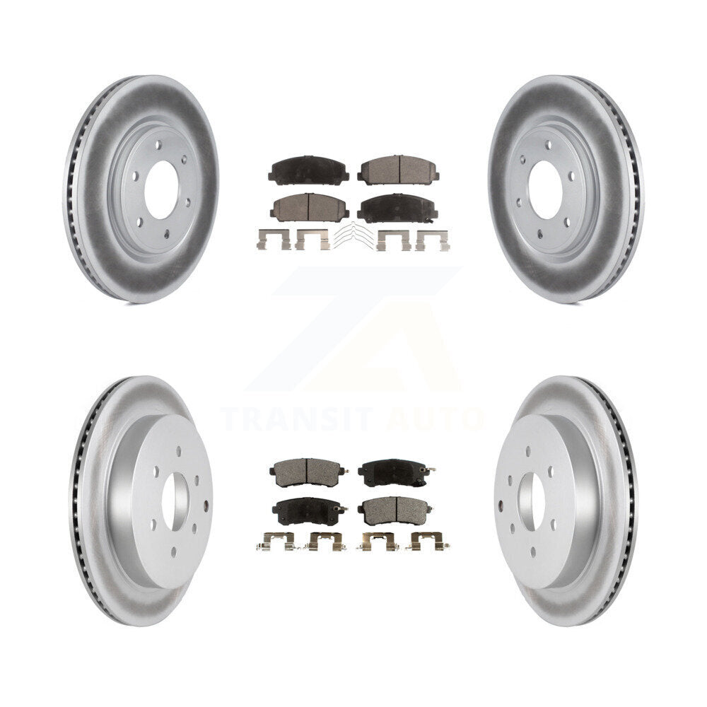 [Avant + Arrière] Kit de disque (revêtu) et plaquette (semi-métallique) de frein pour INFINITI Nissan Armada QX80 QX56 KGF-101019