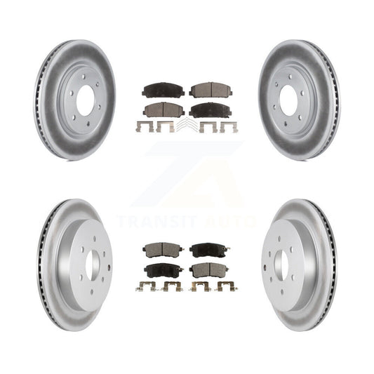 [Avant + Arrière] Kit de disque (revêtu) et plaquette (semi-métallique) de frein pour INFINITI Nissan Armada QX80 QX56 KGF-101019