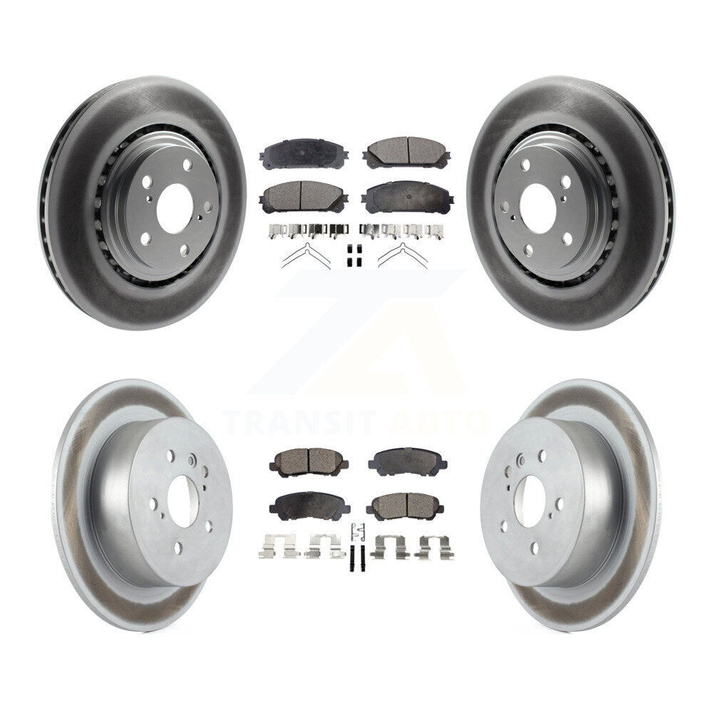 [Avant + Arrière] Kit de disque (revêtu) et plaquette (semi-métallique) de frein pour 2008-2013 Toyota Highlander KGF-101020