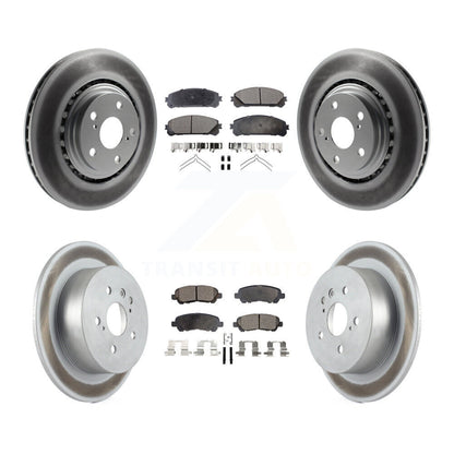 [Avant + Arrière] Kit de disque (revêtu) et plaquette (semi-métallique) de frein pour 2008-2013 Toyota Highlander KGF-101020