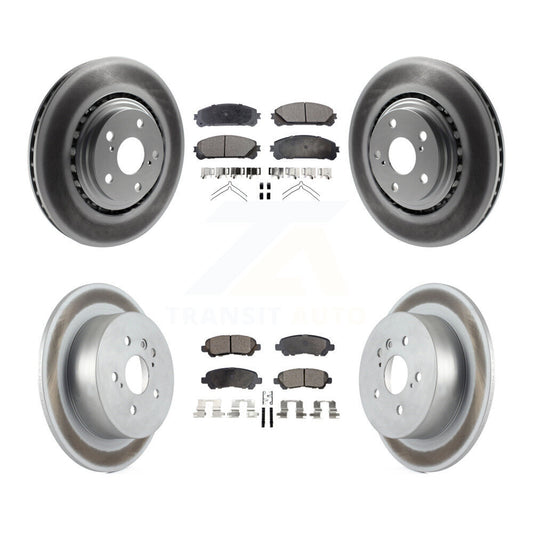 [Avant + Arrière] Kit de disque (revêtu) et plaquette (semi-métallique) de frein pour 2008-2013 Toyota Highlander KGF-101020