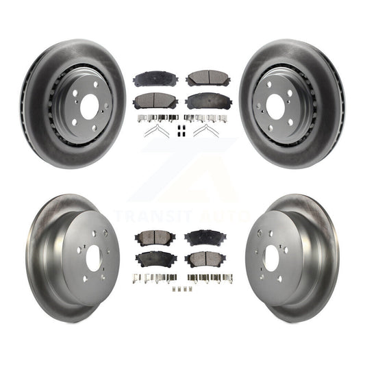[Avant + Arrière] Kit de disque (revêtu) et plaquette (semi-métallique) de frein pour Toyota Highlander Sienna Lexus RX350 RX450h KGF-101022