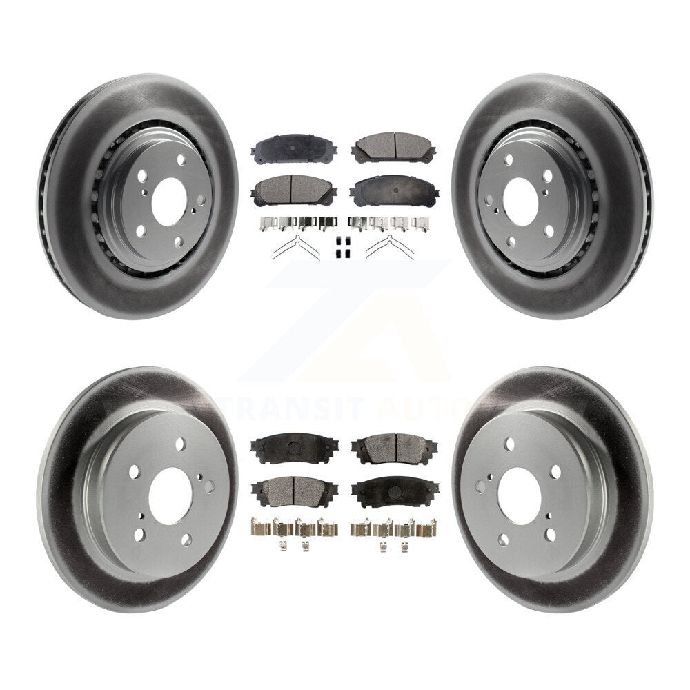 [Avant + Arrière] Kit de disque (revêtu) et plaquette (semi-métallique) de frein pour Lexus NX200t NX300 NX300h KGF-101023