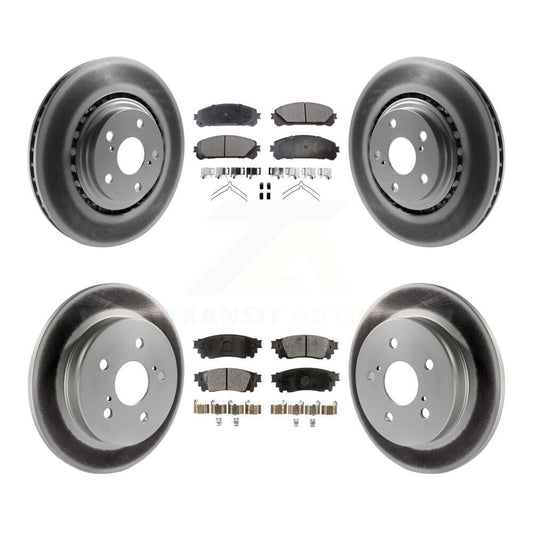[Avant + Arrière] Kit de disque (revêtu) et plaquette (semi-métallique) de frein pour Lexus NX200t NX300 NX300h KGF-101023