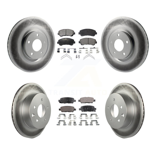 [Avant + Arrière] Kit de disque (revêtu) et plaquette (semi-métallique) de frein pour 2014-2017 Nissan Juke Nismo RS KGF-101027