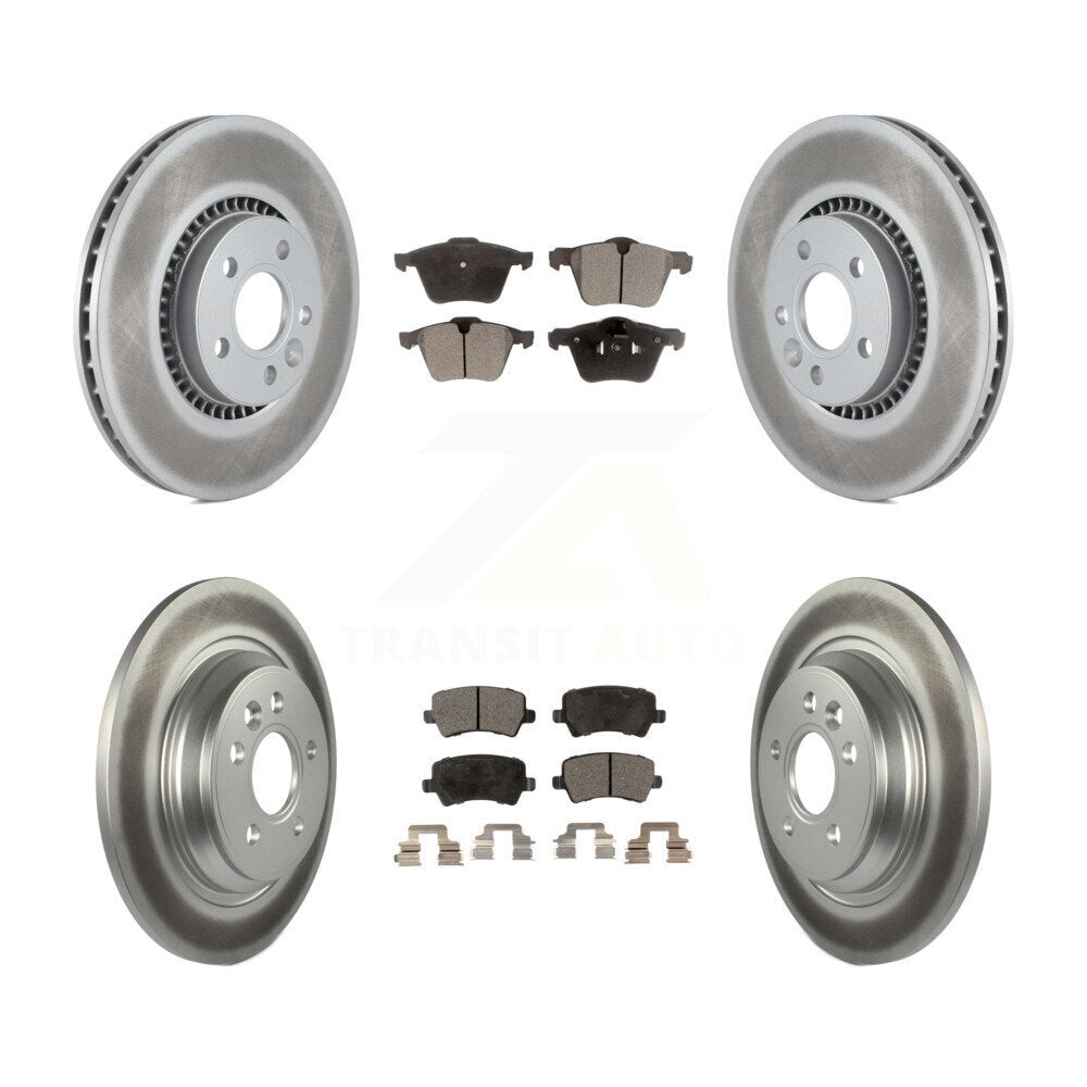 [Avant + Arrière] Kit de disque (revêtu) et plaquette (semi-métallique) de frein pour Volvo S60 V60 Cross Country V70 KGF-101028