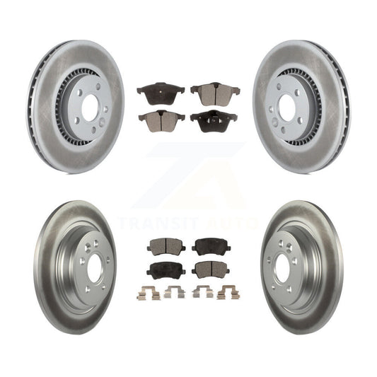 [Avant + Arrière] Kit de disque (revêtu) et plaquette (semi-métallique) de frein pour Volvo S60 V60 Cross Country V70 KGF-101028