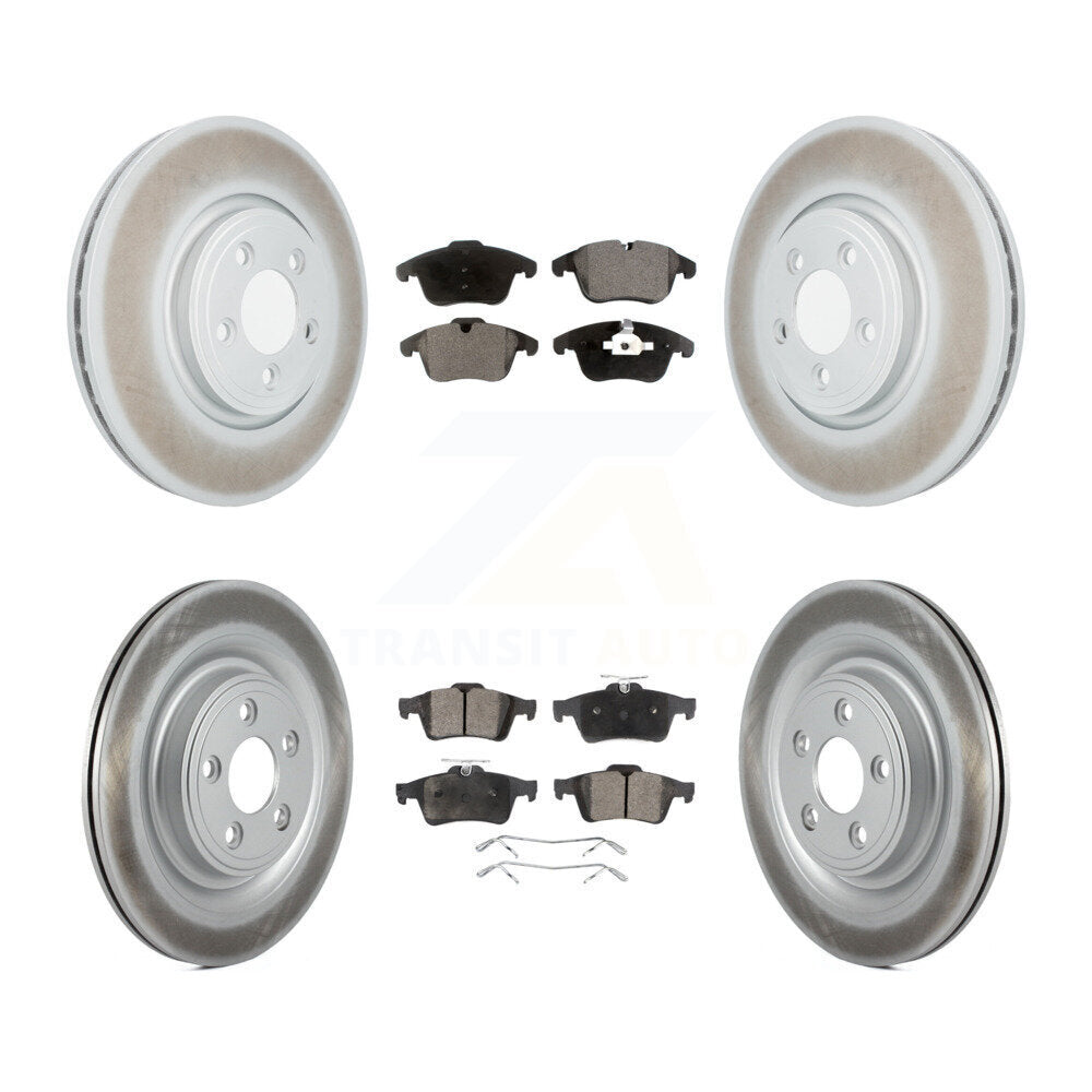 [Avant + Arrière] Kit de disque (revêtu) et plaquette (semi-métallique) de frein pour Jaguar XF XK Vanden Plas XJ8 S-Type KGF-101030