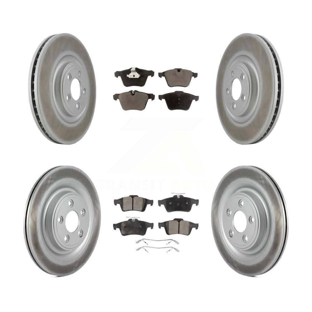 [Avant + Arrière] Kit de disque (revêtu) et plaquette (semi-métallique) de frein pour Jaguar XF XJ XKR XK KGF-101031