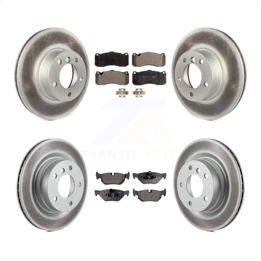 [Avant + Arrière] Kit de disque (revêtu) et plaquette (semi-métallique) de frein pour 2012 BMW 328i Coupe avec 3.0L avec 340mm Diameter Rotor KGF-101035 par Transit Auto