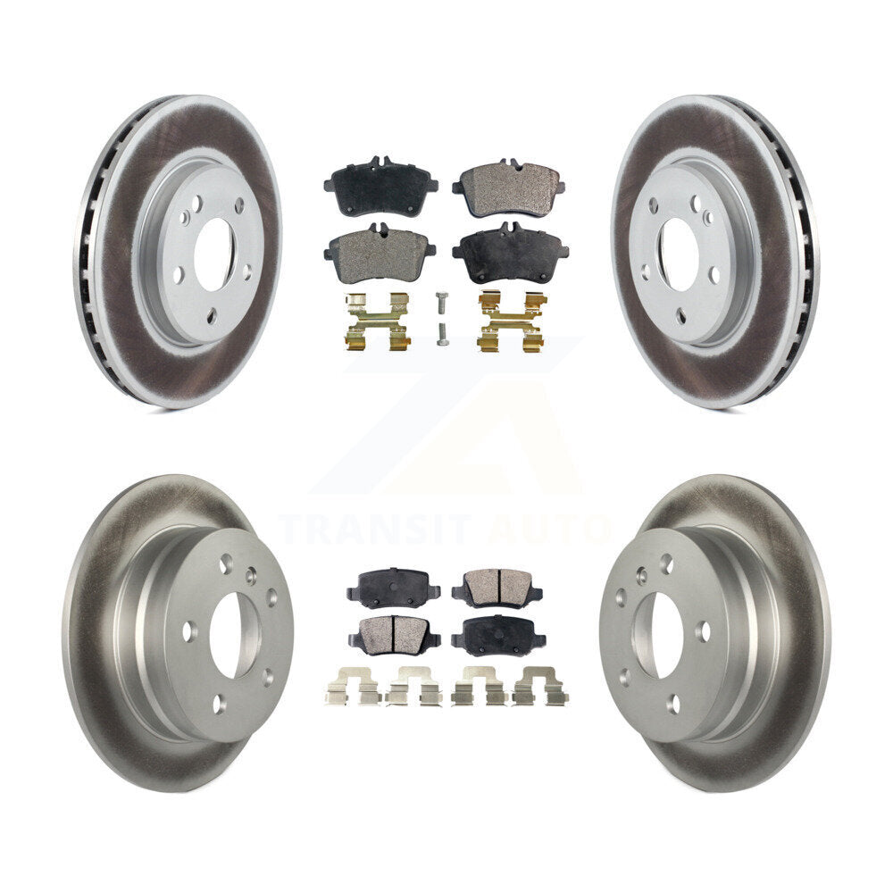 [Avant + Arrière] Kit de disque (revêtu) et plaquette (semi-métallique) de frein pour 2006-2011 Mercedes-Benz B200 KGF-101044