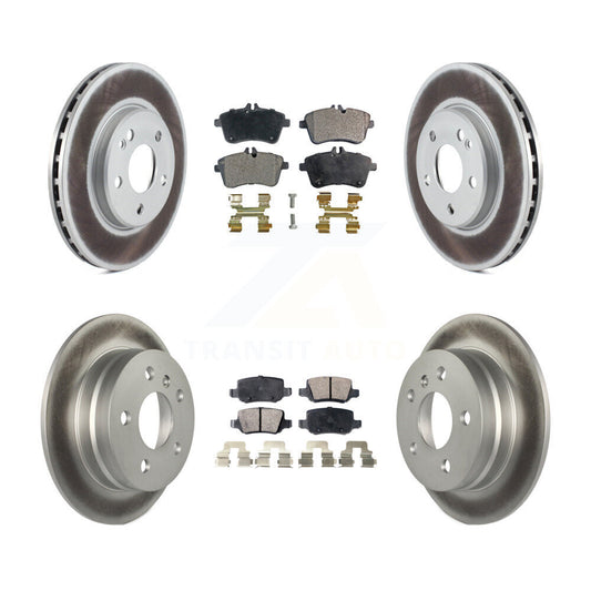 [Avant + Arrière] Kit de disque (revêtu) et plaquette (semi-métallique) de frein pour 2006-2011 Mercedes-Benz B200 KGF-101044