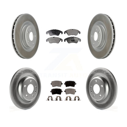 [Avant + Arrière] Kit de disque (revêtu) et plaquette (semi-métallique) de frein pour 2009-2010 Audi Q5 avec 345mm Diameter Rotor KGF-101046