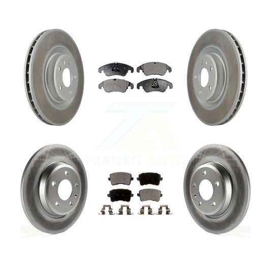 [Avant + Arrière] Kit de disque (revêtu) et plaquette (semi-métallique) de frein pour 2009-2010 Audi Q5 avec 345mm Diameter Rotor KGF-101046