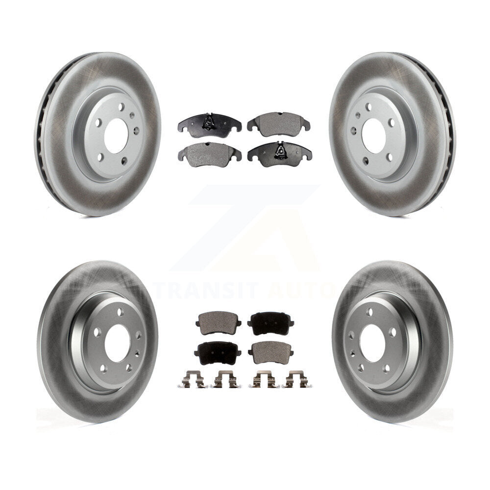 [Avant + Arrière] Kit de disque (revêtu) et plaquette (semi-métallique) de frein pour Audi Q5 A4 Quattro A5 KGF-101051