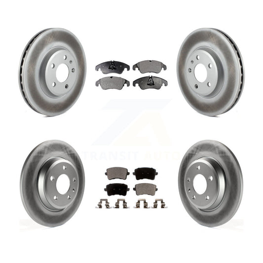 [Avant + Arrière] Kit de disque (revêtu) et plaquette (semi-métallique) de frein pour Audi Q5 A4 Quattro A5 KGF-101051