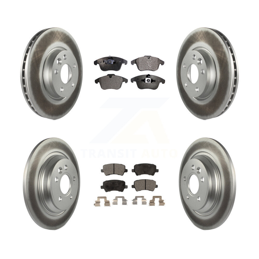 [Avant + Arrière] Kit de disque (revêtu) et plaquette (semi-métallique) de frein pour 2013-2014 Volvo S60 avec 300mm Diameter Rotor KGF-101056