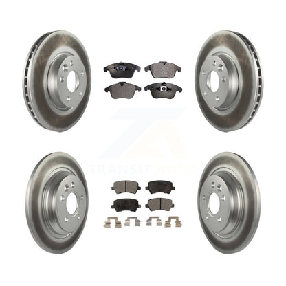 [Avant + Arrière] Kit de disque (revêtu) et plaquette (semi-métallique) de frein pour 2013-2014 Volvo S60 avec 300mm Diameter Rotor KGF-101056