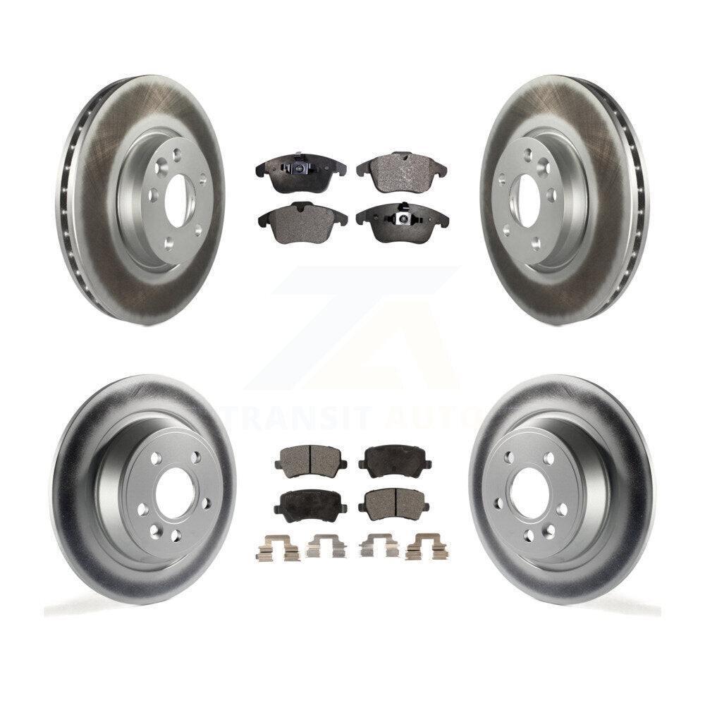 [Avant + Arrière] Kit de disque (revêtu) et plaquette (semi-métallique) de frein pour 2012-2015 Land Rover Range Evoque KGF-101058