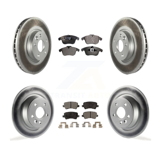 [Avant + Arrière] Kit de disque (revêtu) et plaquette (semi-métallique) de frein pour 2012-2015 Land Rover Range Evoque KGF-101058