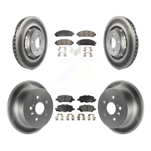 [Avant + Arrière] Kit de disque (revêtu) et plaquette (semi-métallique) de frein pour 2009-2016 Toyota Venza KGF-101059