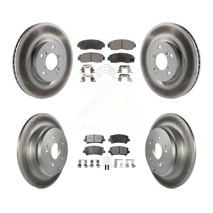 [Avant + Arrière] Kit de disque (revêtu) et plaquette (semi-métallique) de frein pour 2011-2014 Honda Odyssey KGF-101060