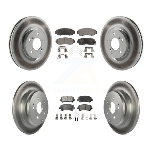 [Avant + Arrière] Kit de disque (revêtu) et plaquette (semi-métallique) de frein pour 2011-2014 Honda Odyssey KGF-101060