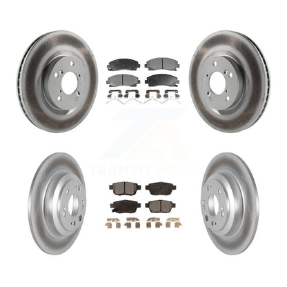 [Avant + Arrière] Kit de disque (revêtu) et plaquette (semi-métallique) de frein pour 2009-2014 Acura TL KGF-101061