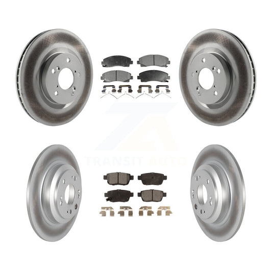 [Avant + Arrière] Kit de disque (revêtu) et plaquette (semi-métallique) de frein pour 2009-2014 Acura TL KGF-101061