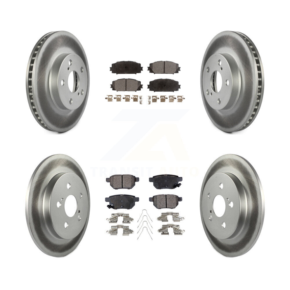 [Avant + Arrière] Kit de disque (revêtu) et plaquette (semi-métallique) de frein pour Toyota Prius Lexus CT200h Plug-In KGF-101062