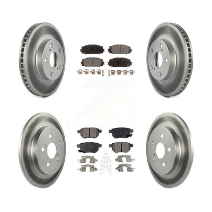 [Avant + Arrière] Kit de disque (revêtu) et plaquette (semi-métallique) de frein pour Toyota Prius Lexus CT200h Plug-In KGF-101062