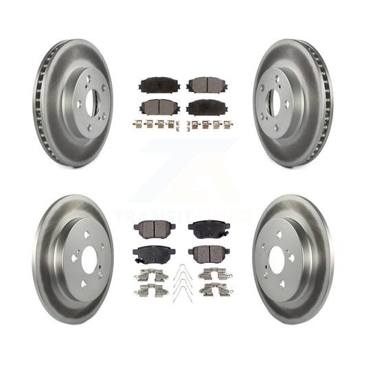 [Avant + Arrière] Kit de disque (revêtu) et plaquette (semi-métallique) de frein pour Toyota Prius Lexus CT200h Plug-In KGF-101062