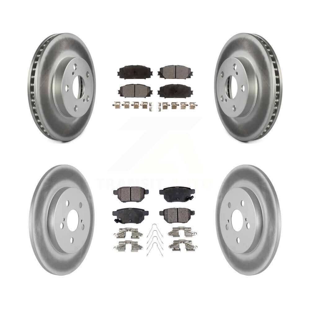 [Avant + Arrière] Kit de disque (revêtu) et plaquette (semi-métallique) de frein pour Lexus CT200h KGF-101063