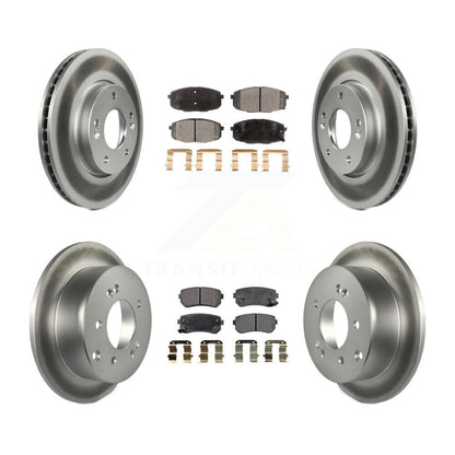 [Avant + Arrière] Kit de disque (revêtu) et plaquette (semi-métallique) de frein pour Kia Forte Koup Forte5 KGF-101064