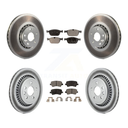 [Avant + Arrière] Kit de disque (revêtu) et plaquette (semi-métallique) de frein pour 2010-2015 Volvo XC60 KGF-101069