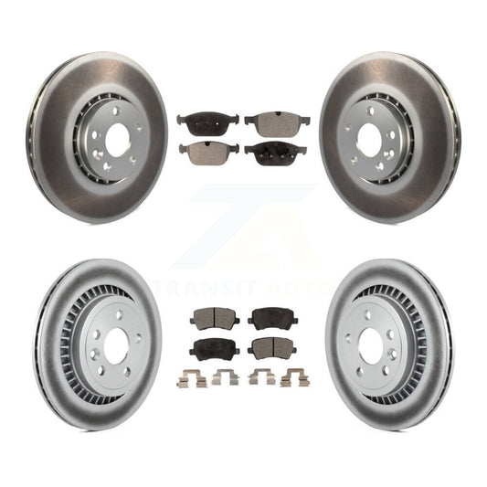 [Avant + Arrière] Kit de disque (revêtu) et plaquette (semi-métallique) de frein pour 2010-2015 Volvo XC60 KGF-101069