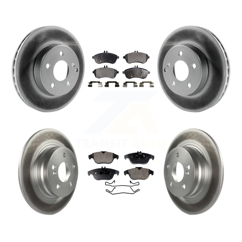 [Avant + Arrière] Kit de disque (revêtu) et plaquette (semi-métallique) de frein pour Mercedes-Benz C300 C250 C230 KGF-101071