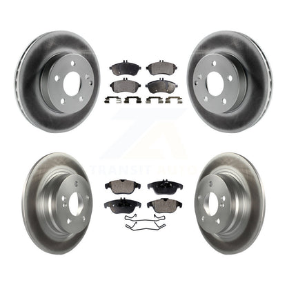 [Avant + Arrière] Kit de disque (revêtu) et plaquette (semi-métallique) de frein pour Mercedes-Benz C300 C250 C230 KGF-101071