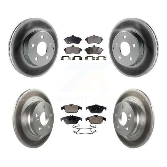 [Avant + Arrière] Kit de disque (revêtu) et plaquette (semi-métallique) de frein pour Mercedes-Benz C300 C250 C230 KGF-101071