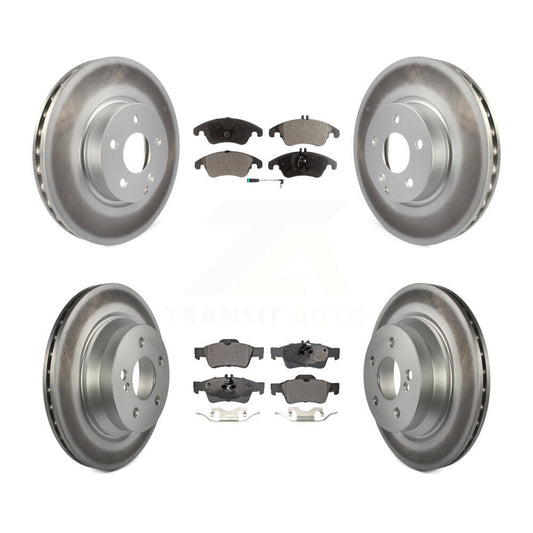 [Avant + Arrière] Kit de disque (revêtu) et plaquette (semi-métallique) de frein pour Mercedes-Benz E350 E400 avec 322mm Diameter Rotor KGF-101079