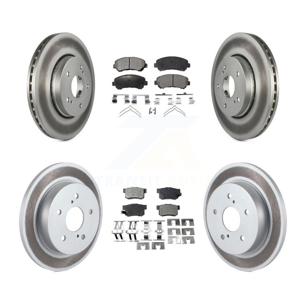 [Avant + Arrière] Kit de disque (revêtu) et plaquette (semi-métallique) de frein pour 2010-2013 Suzuki Kizashi KGF-101083