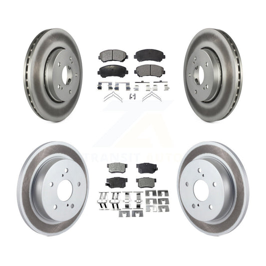 [Avant + Arrière] Kit de disque (revêtu) et plaquette (semi-métallique) de frein pour 2010-2013 Suzuki Kizashi KGF-101083